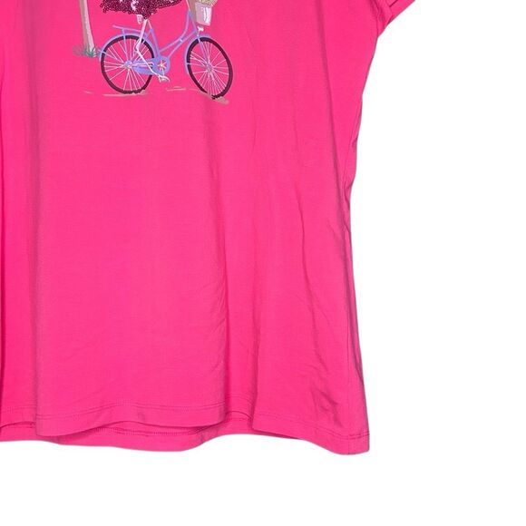 Kim Rogers Pink Short Sleeve T-shirt Size L Round Neck Graphic Print - Picture 3 of 9